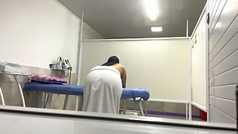Latina Patient With Big Natural Tits And Big Butt Gets Oiled Up In The Clinic